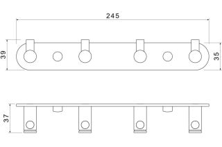 Крючок Aquatek Европа AQ4123MB черный